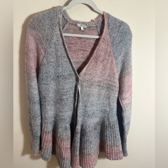 Oriana Soft Made in Italy Wool Blend Cardigan L nylon mohair wool - Picture 1 of 9